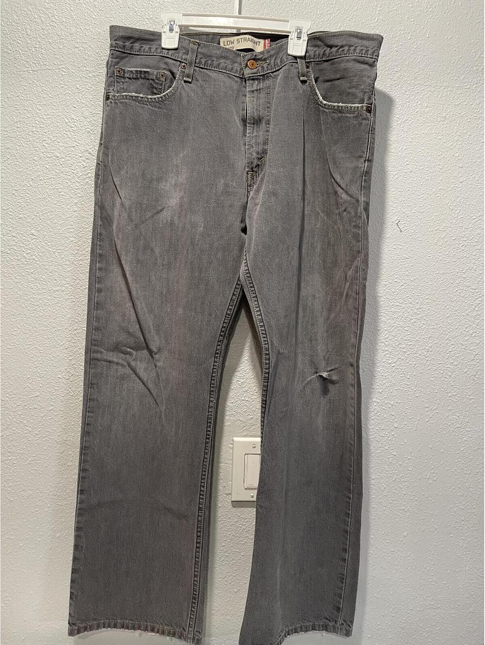 Levi's 529 Low Straight Gray Denim Jeans Size 36x32